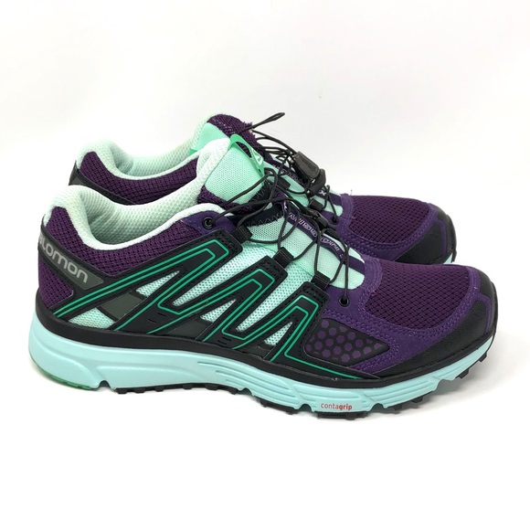 purple salomon shoes